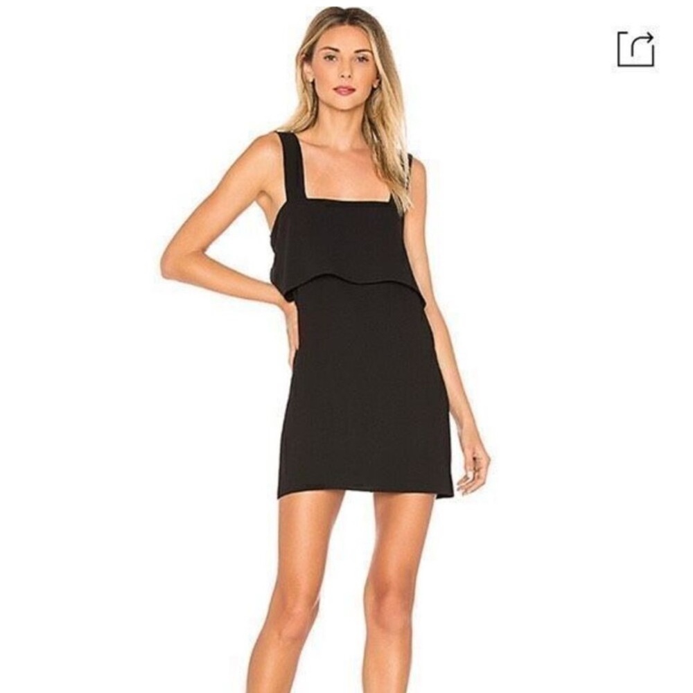 Amanda Uprichard Black Sleeveless Mini Cocktail Party Minimalist Dress Small